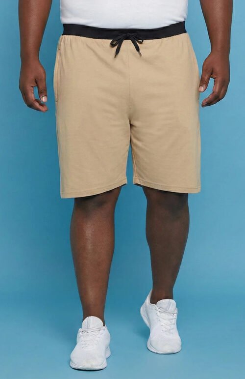 Men Plus Size Andit Colorblock Shorts