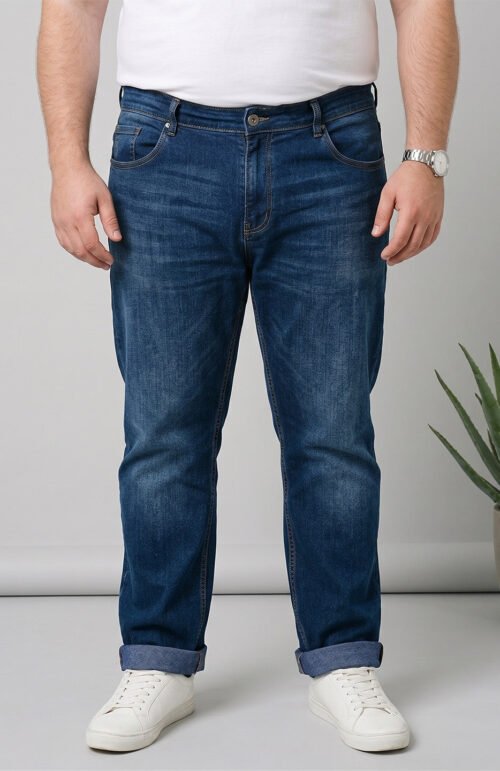 Men Plus Size Denaro Blue Light Wash Jeans